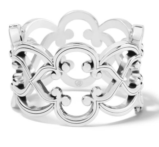 NWTag Brighton TOLEDO WIDE HINGE BANGLE Bold Silver Bracelet MSRP $118
