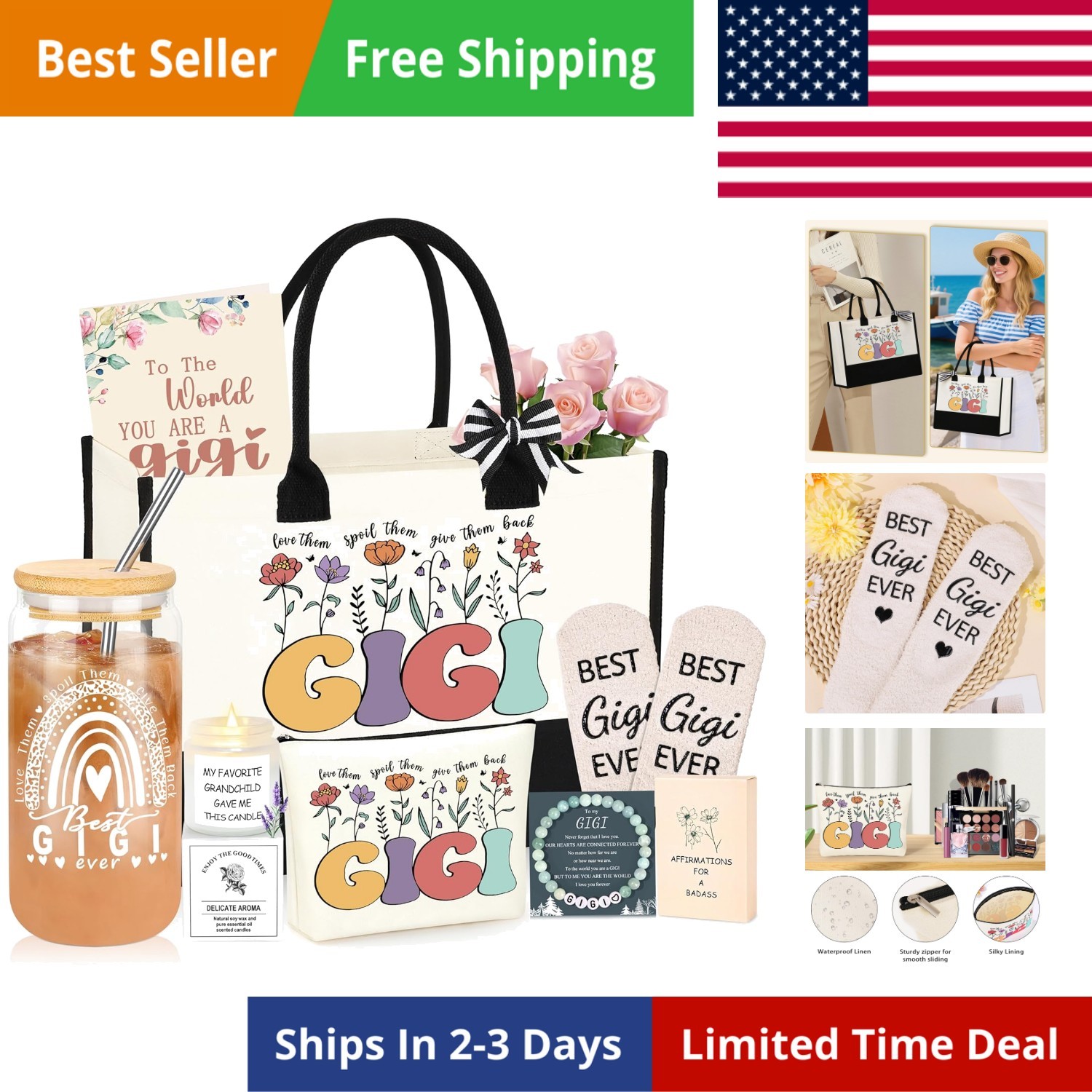 Mothers Day Gifts for Gigi, Birthday Gift Set from Granddaughter Grandchildre…