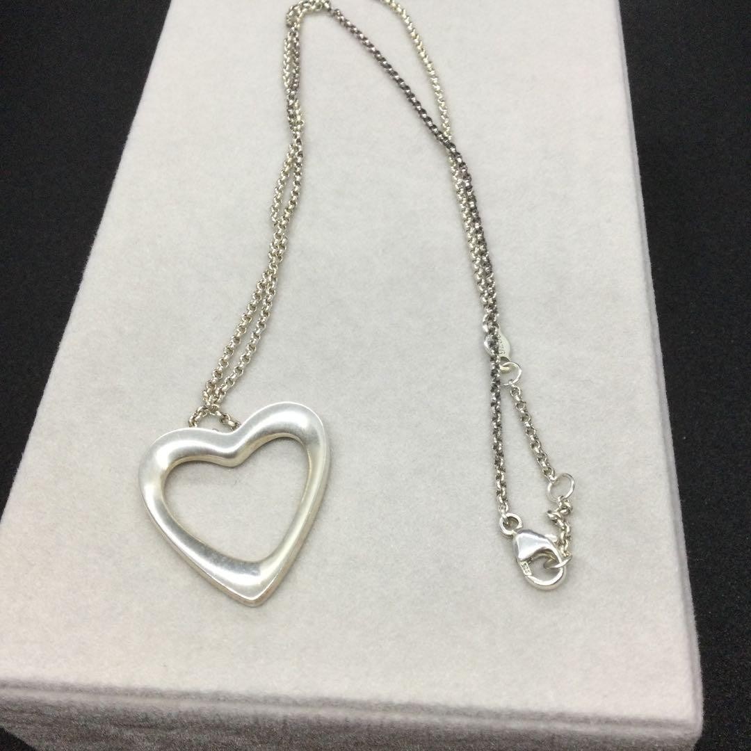 Georg Jensen Necklace Artist Heart 2014 Sterling Silver 925 Length: 17.7 in.