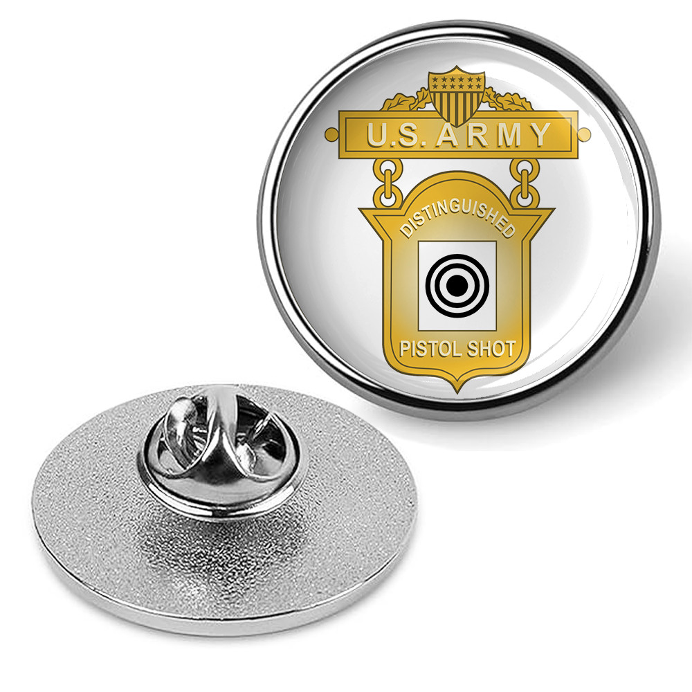 Army Distinguished Pistol Shot Tie Suit Shirt Lapel Pin