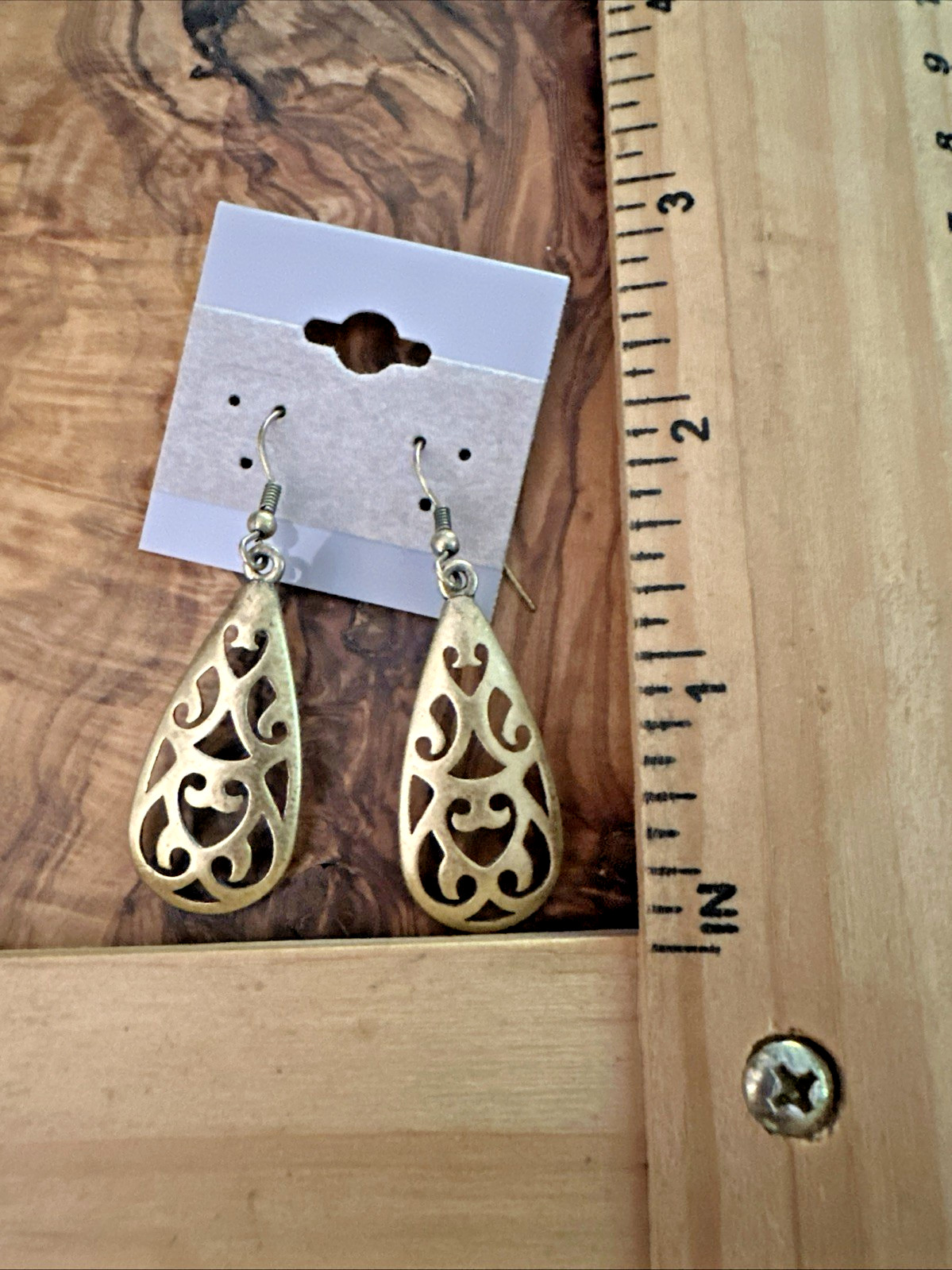 Boho Fashion Earring Lot • 11 Pairs • Brown White Gold Silver Tone • Dangle Stud