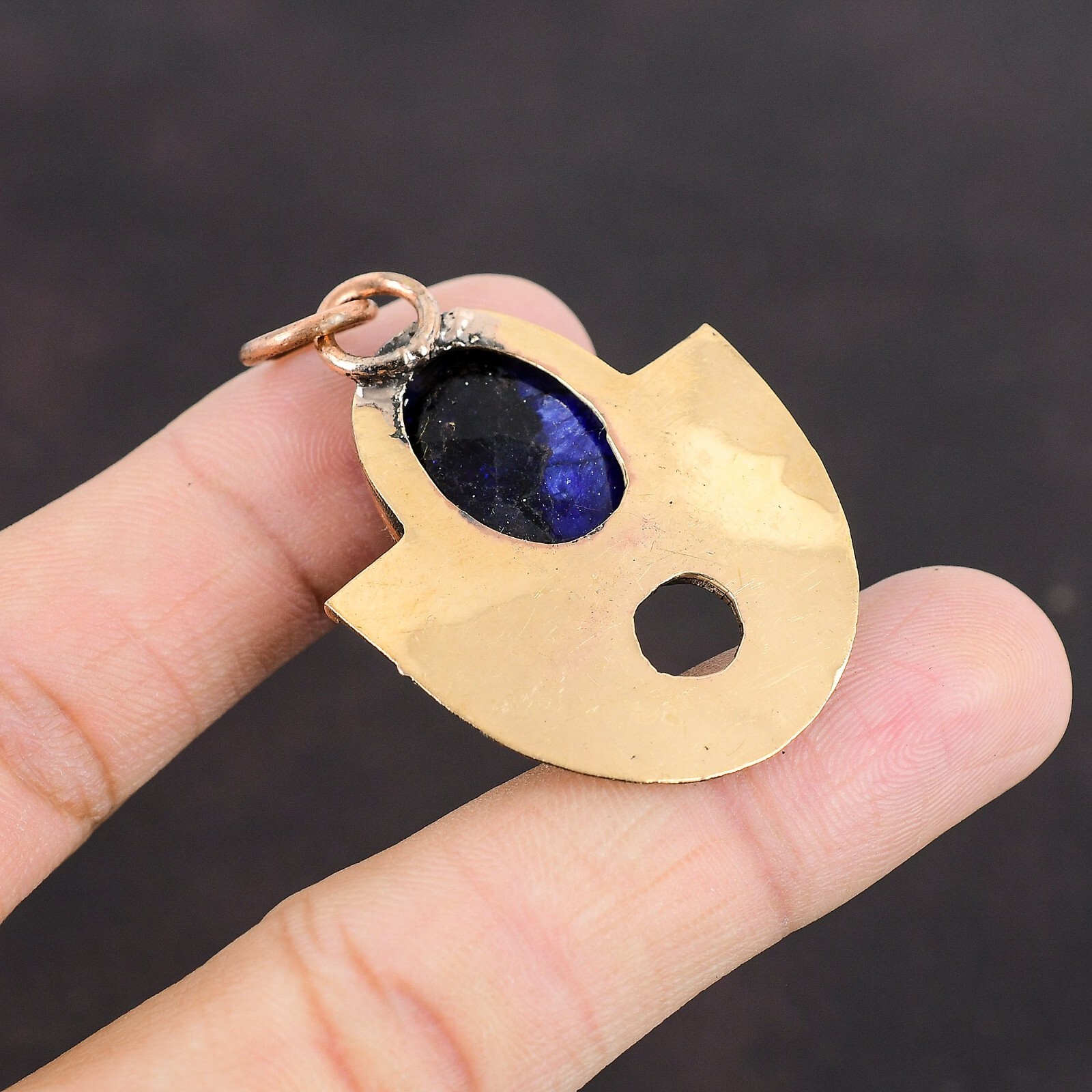 Mothers day Sale Copper Blue Saphire Gemstone Handmade Wife New Pendant Jewelry