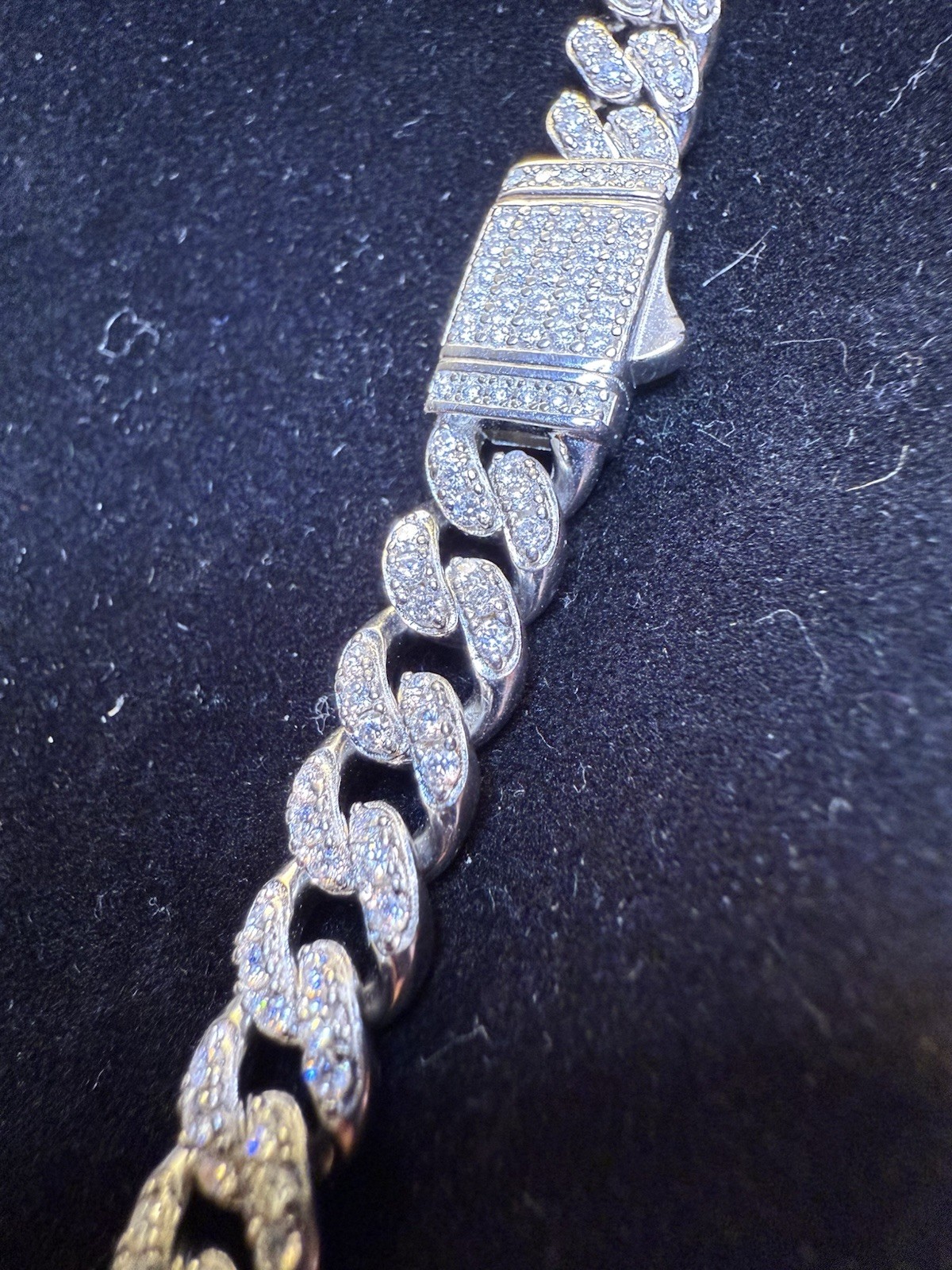 8MM 22in SOLID 925 Sterling Silver (~66g) Moissanite Miami Cuban Chain