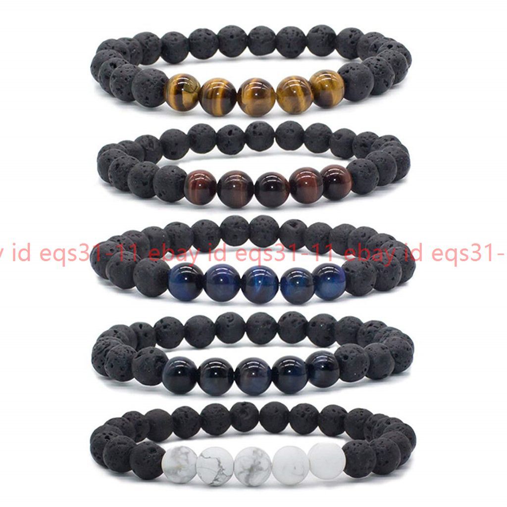 Charming Natural 8mm Multicolor Gemstone Round Beads Bracelet 7.5 Inch