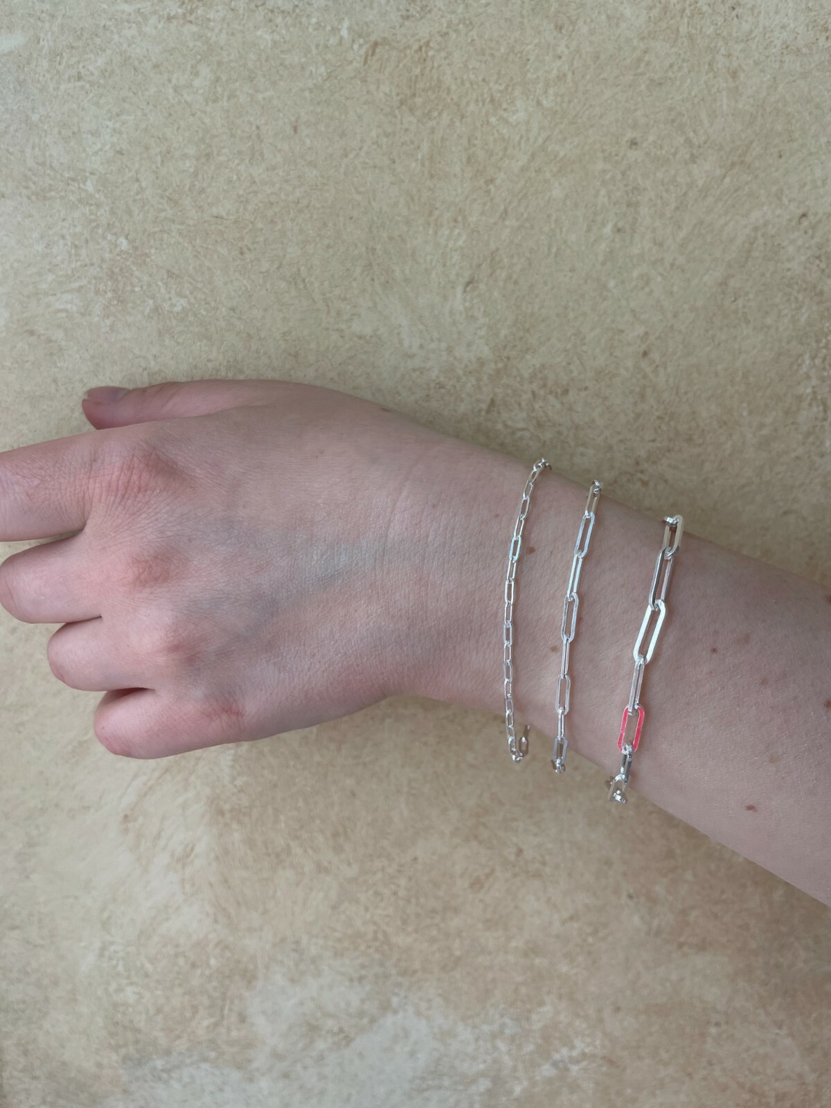 Real Solid Sterling Silver Paperclip Rolo Paper Clip Bracelet 2.5mm-4mm 6-8″