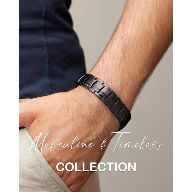GMOX Men’s Copper Bracelet,3X Strength 99.99% Copper Magnetic Adjustable Length
