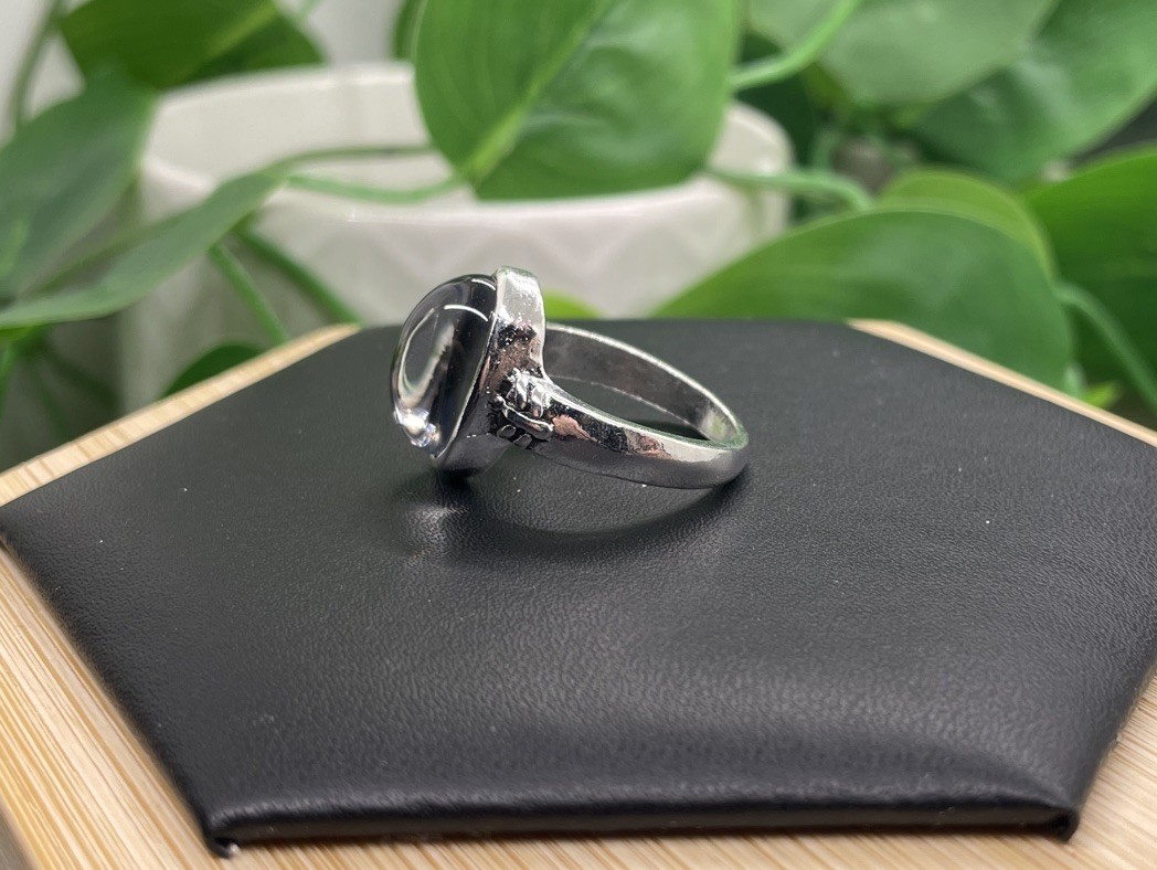 Silver-tone Mood Ring Color Change And Chart Size 10 New Free Ship C441