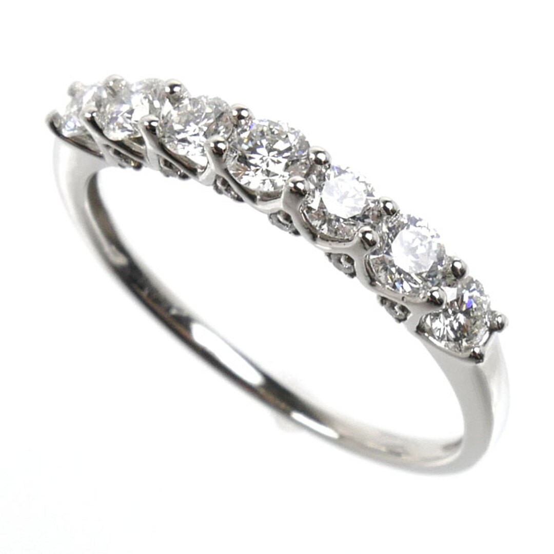 Pt950 Platinum Ring and Diamonds 0.85ct Size 20 3.1g Big Women Used KOER-0