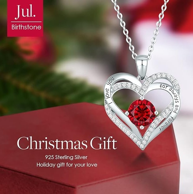 Love Heart Necklace Anniversary Valentine Christmas Birthday Gift for Her Girl