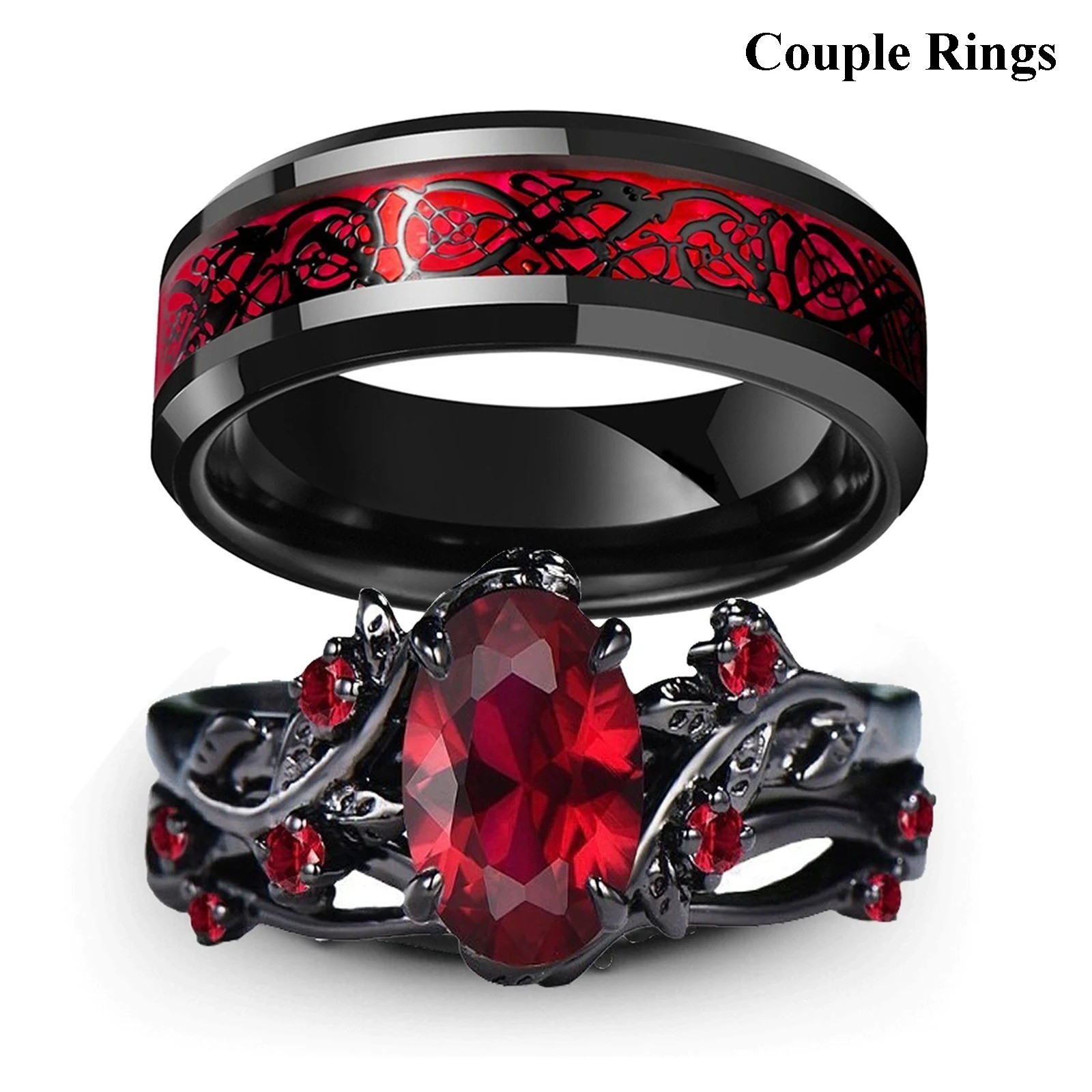 Titanium Stainless Steel 8mm Celtic Dragon Band Ring Men Women Jewelry Size 5-13
