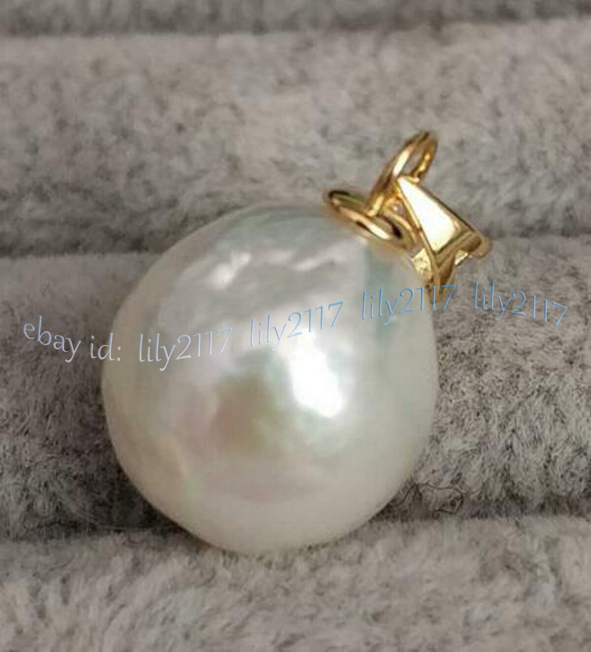 shining 12-13MM AAA+ NATURAL WHITE SOUTH SEA BAROQUE PEARL PENDANT 14K GOLD