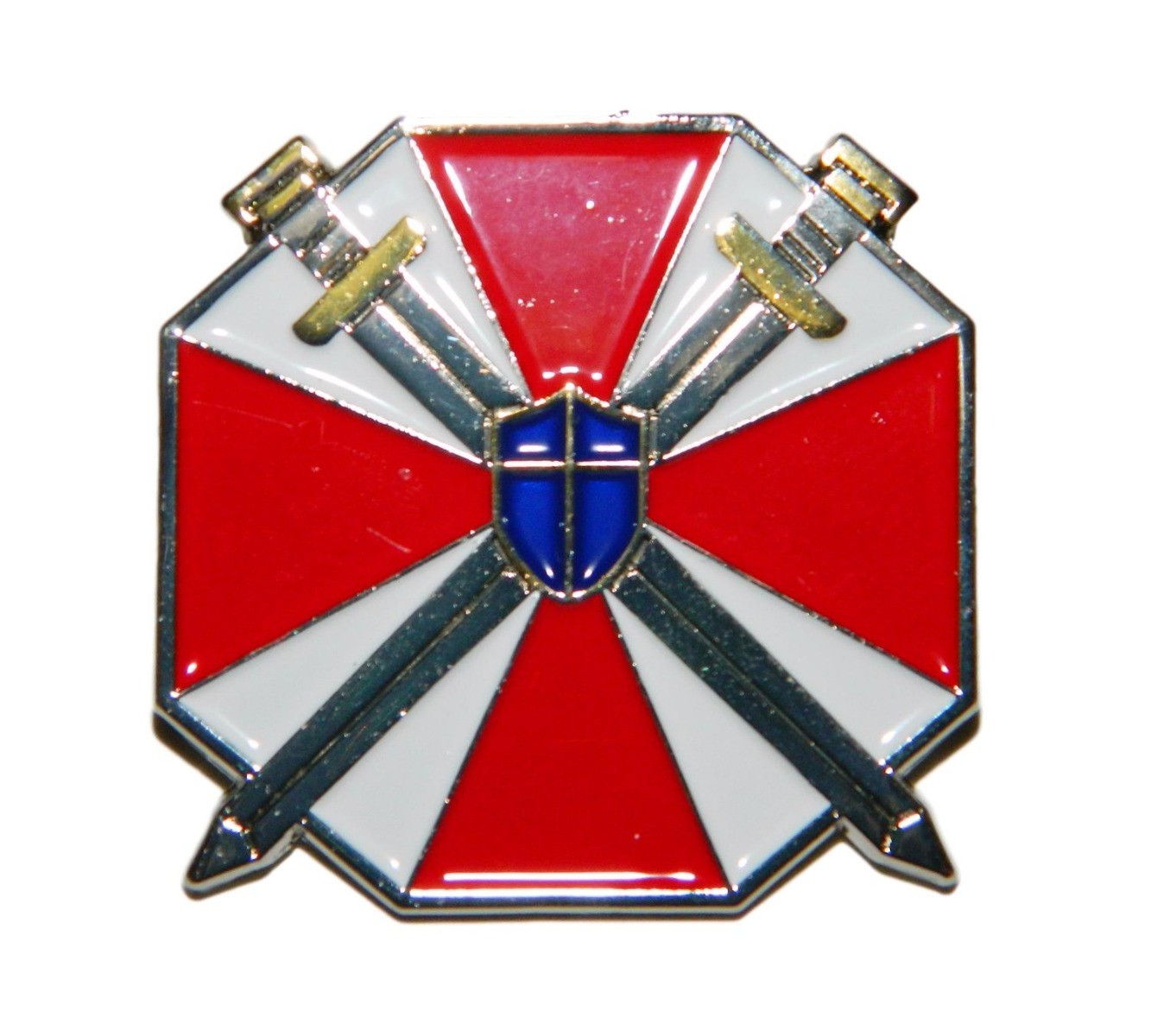 Resident Evil Umbrella Corporation Shield 1 1/2″ Wide Metal Enamel Pin