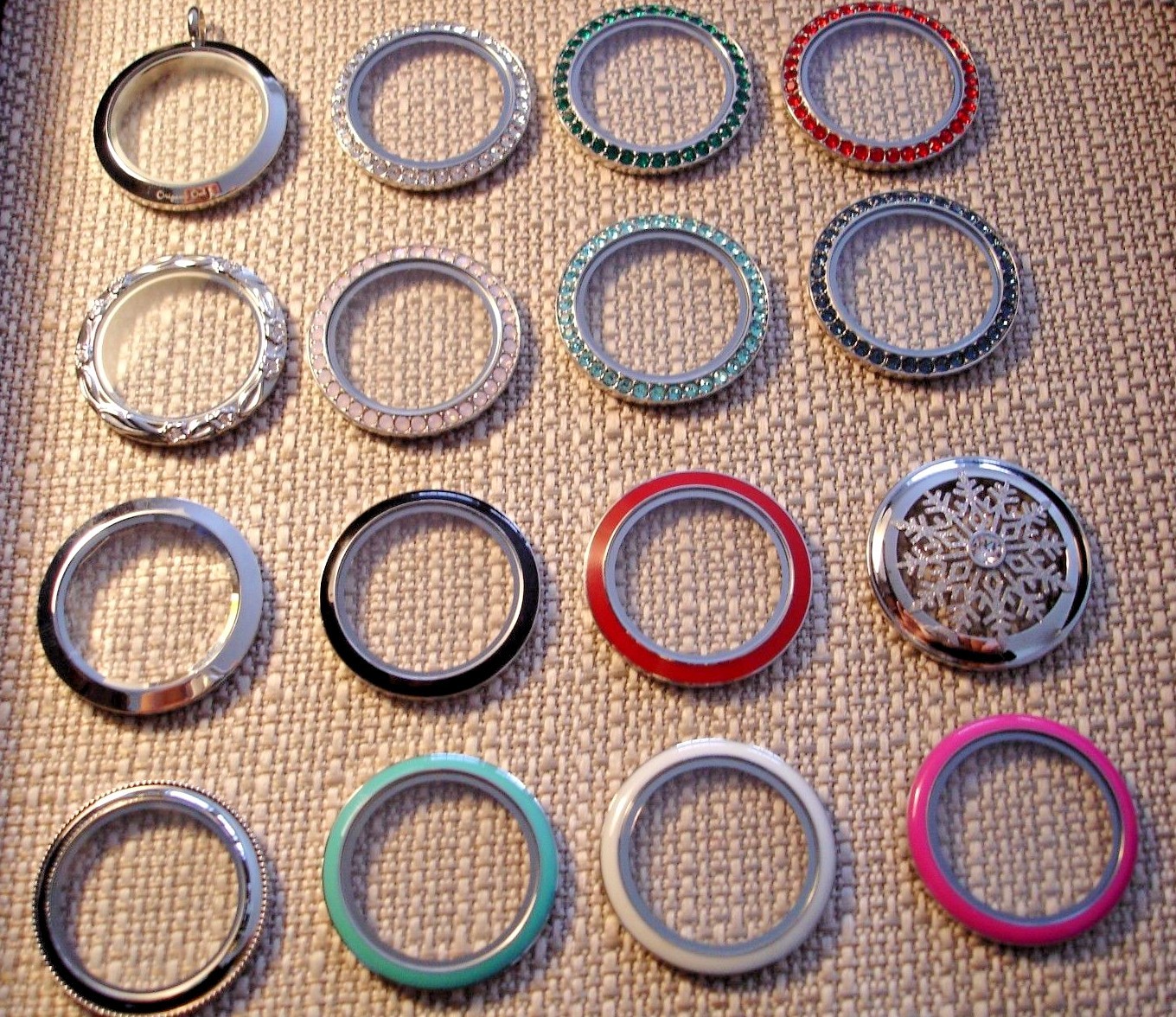 New Origami Owl Large Silver Twist Living Locket Faces and Bases FREE SHIPPING