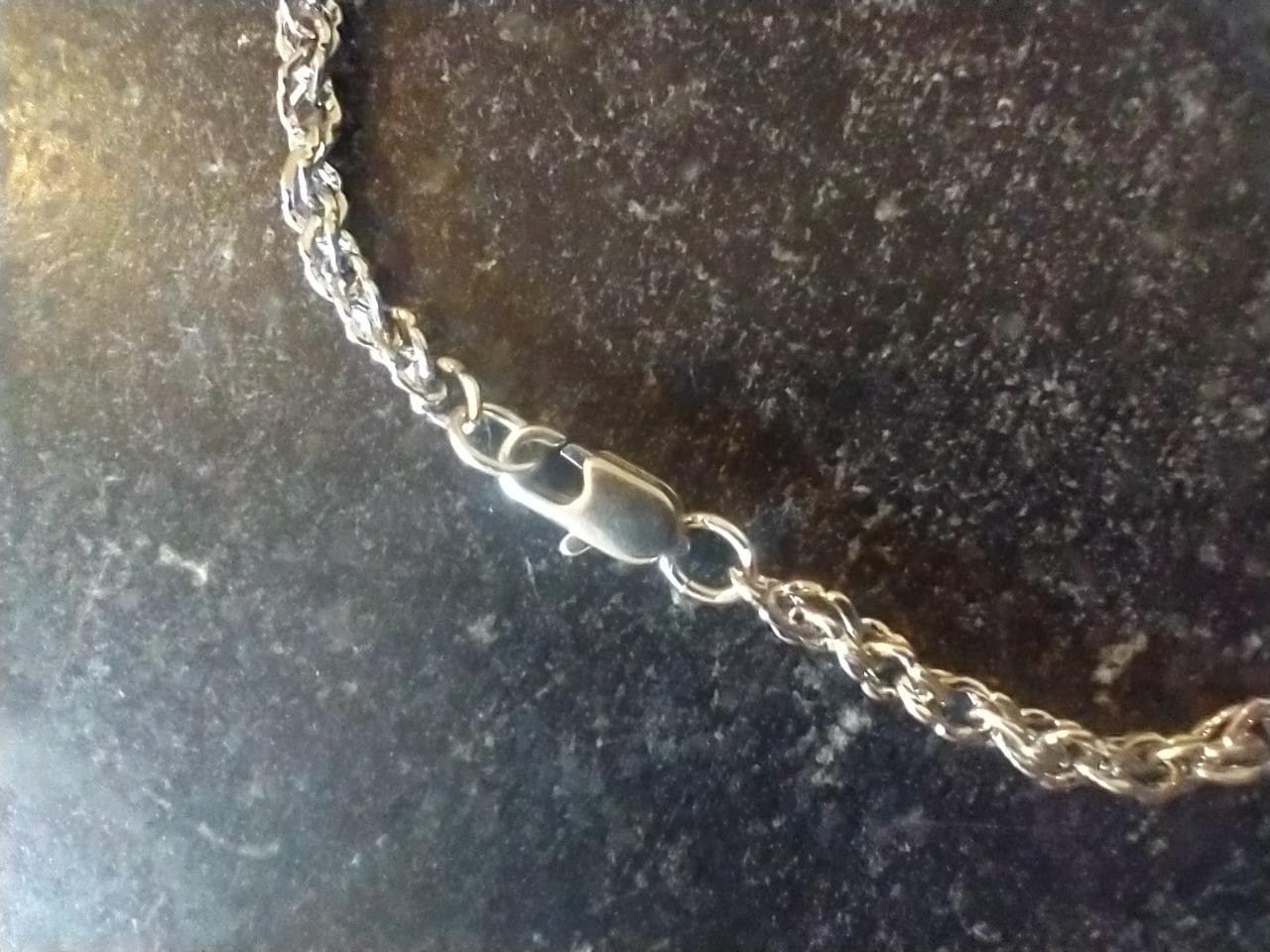 7.5″METAL DOUBLE CURB LINK TENNIS BRACELET~SILVERTONE~ROUGH TEXTURE
