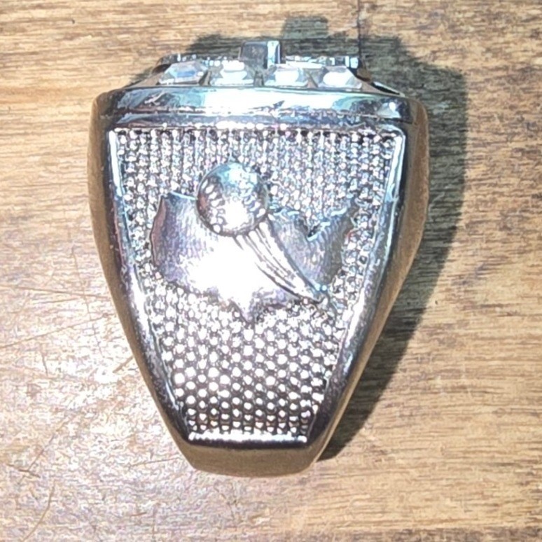 USSSA Finalist Softball Championship Ring Silver Tone Rhinestone Size 7.25
