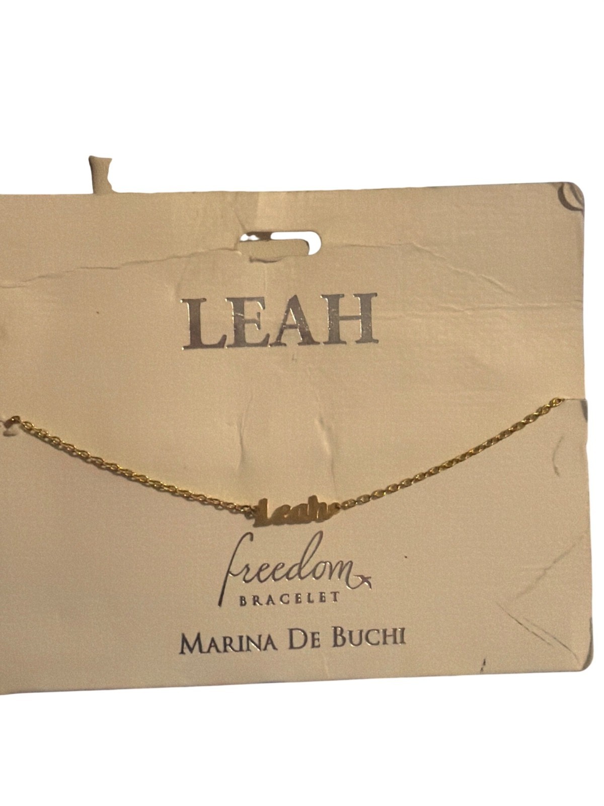 Freedom Bracelet Leah Gold Tone Adjustable Nickel-Free Marina De Buchi Jewelry
