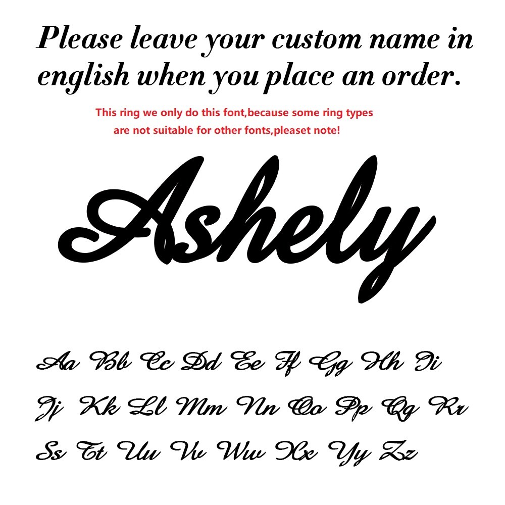 Personalized 1 to 4 Name Ring Custom Stainless Steel Home Jewelry Women Gifts