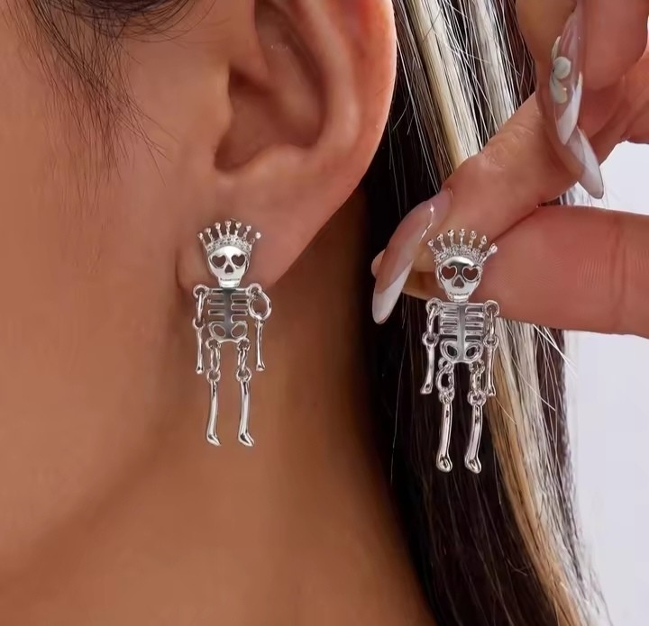 Halloween Earrings Collection Pumpkin Ghost Spider Skeleton Gothic Dangle Gift