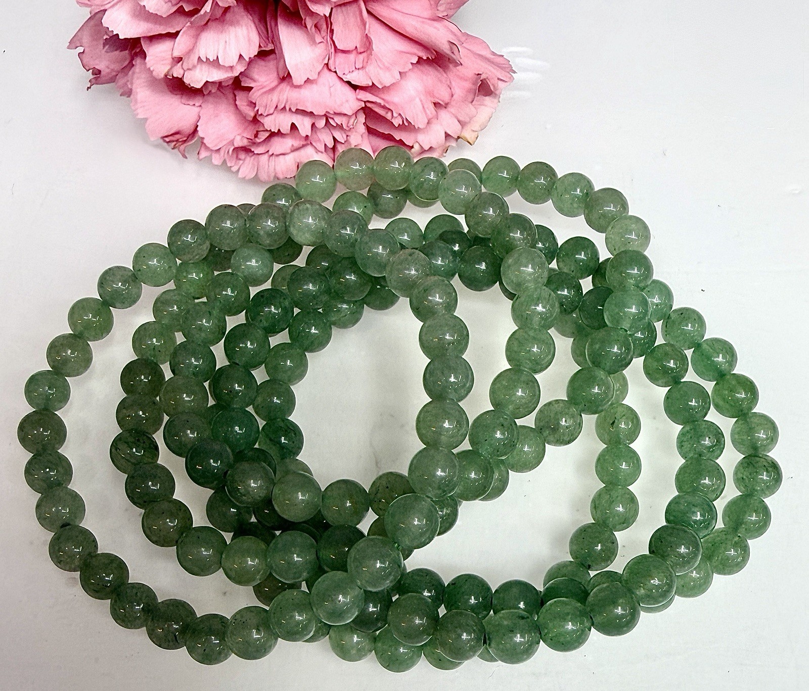 Wholesale Lot 6 Pcs Aventurine 6mm 7.5” Crystal Healing Stretch Bracelet
