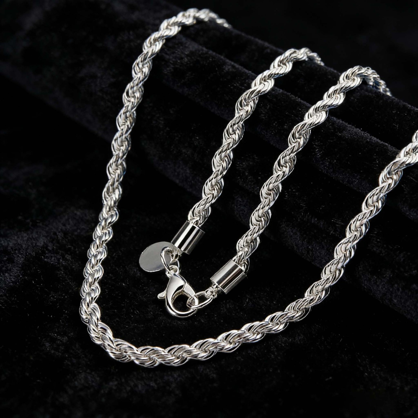 2Pcs Classic Twisted Rope Chain Set – Necklace & Bracelet for Everyday Style
