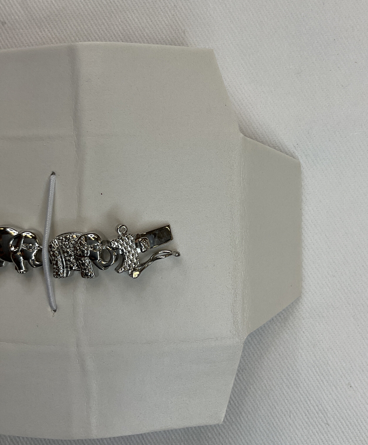 Eternal Treasures Silver Elephant Bracelet *Defect* See Photos