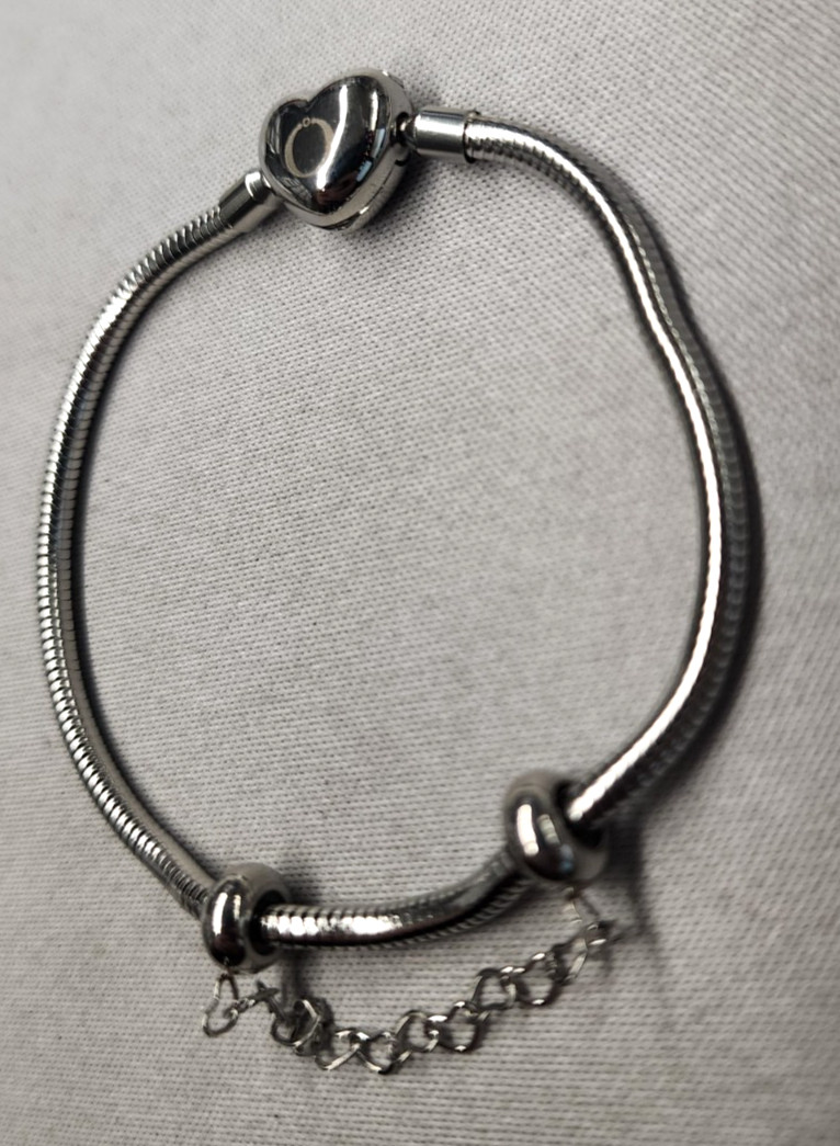 Gnoce Basic Snake Chain Bracelet & Safety Chain 7.5″