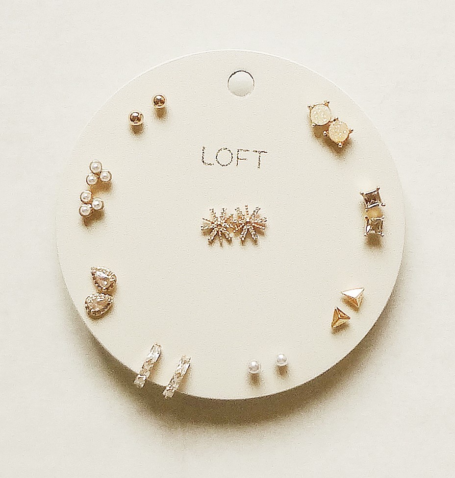 LOFT Earrings Set 9 Pairs Metal/Imitation Pearl Crystal – New