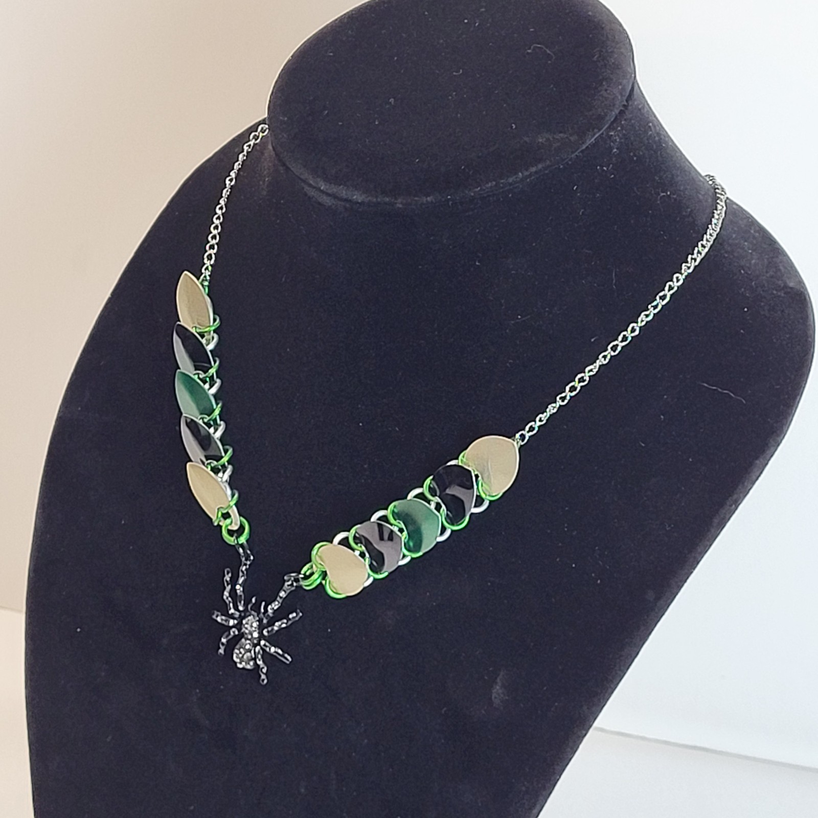 Hand Crafted Black Widow Spider Necklace