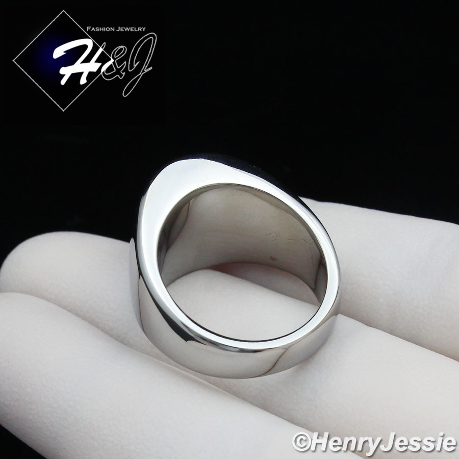 MEN’s Stainless Steel Tiger Eye Stone Silver Ring Size 8-13*TR110