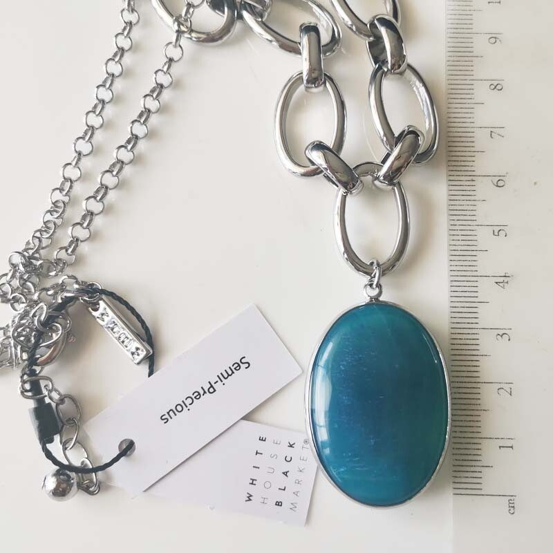 New White House Black Market Oval Pendant Necklace Gift Fashion Women Jewelry