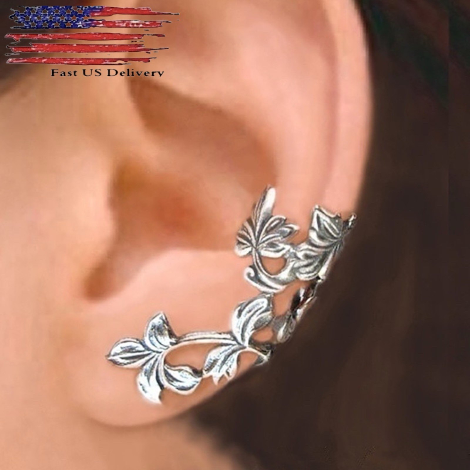 Gorgeous Clip on Earrings for Women Silver Plated Jewelry Free Shipping A82
