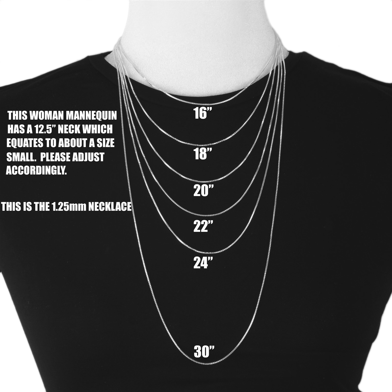 Guaranteed 925 Sterling Silver Box Chain Necklace w/ Strong Lobster Lock Italy