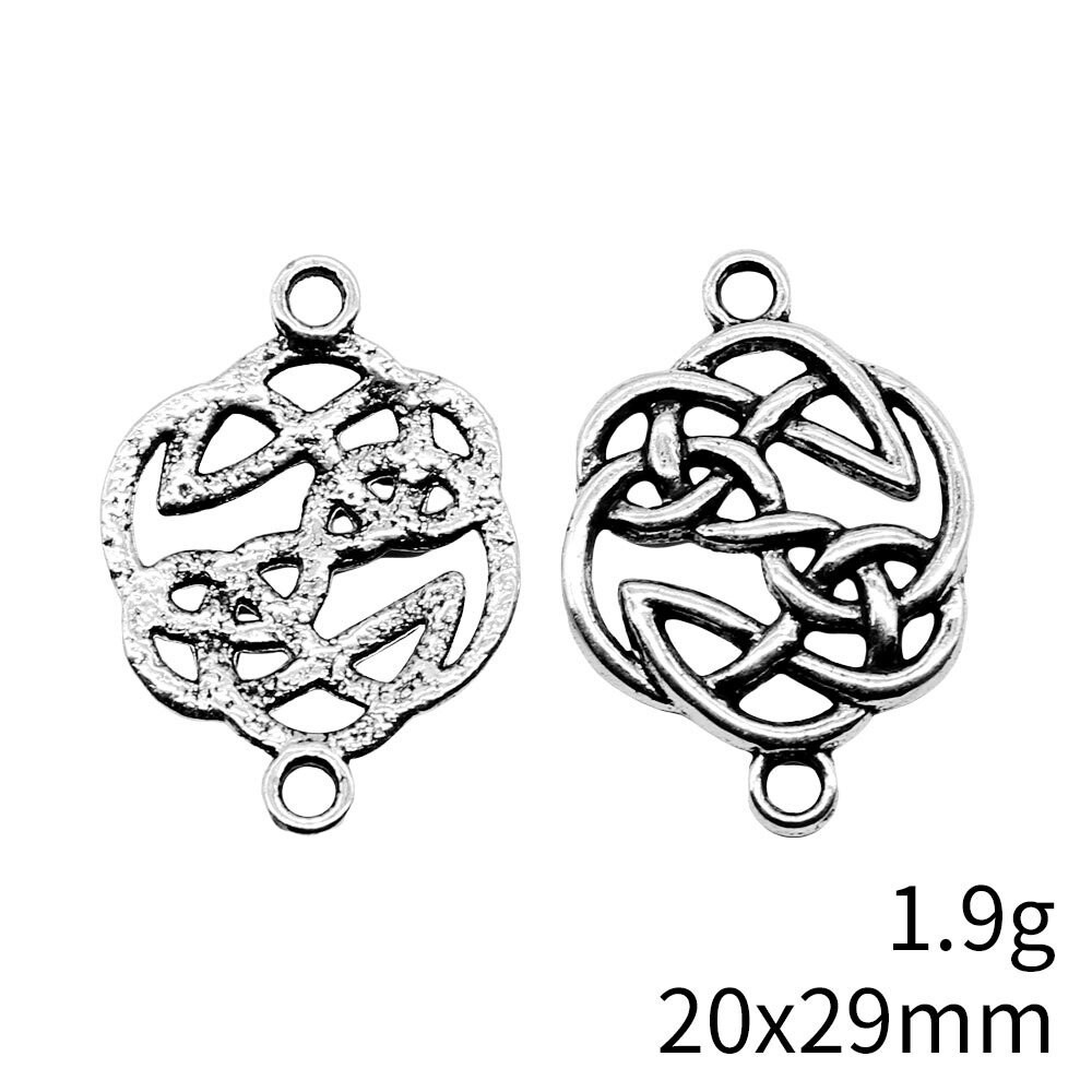 10/25PCS Antique Silver Celtic Knot, Norse Knot Connector 20X29mm XCS146–13380