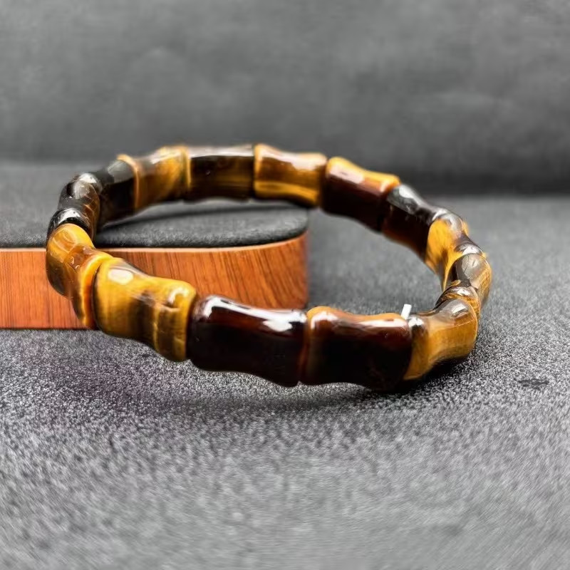 Tiger Eye Stretch Bracelet Natural Crystal Gemstone Beads Father’s Day Gifts
