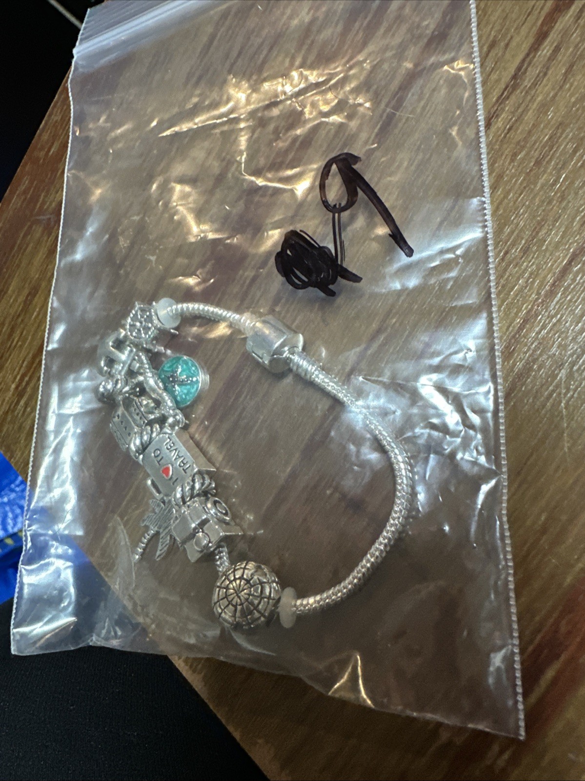 Cruise Souvenir Travel W/ 9 Bead Charm Bracelet sea horse palm tree sand dollar