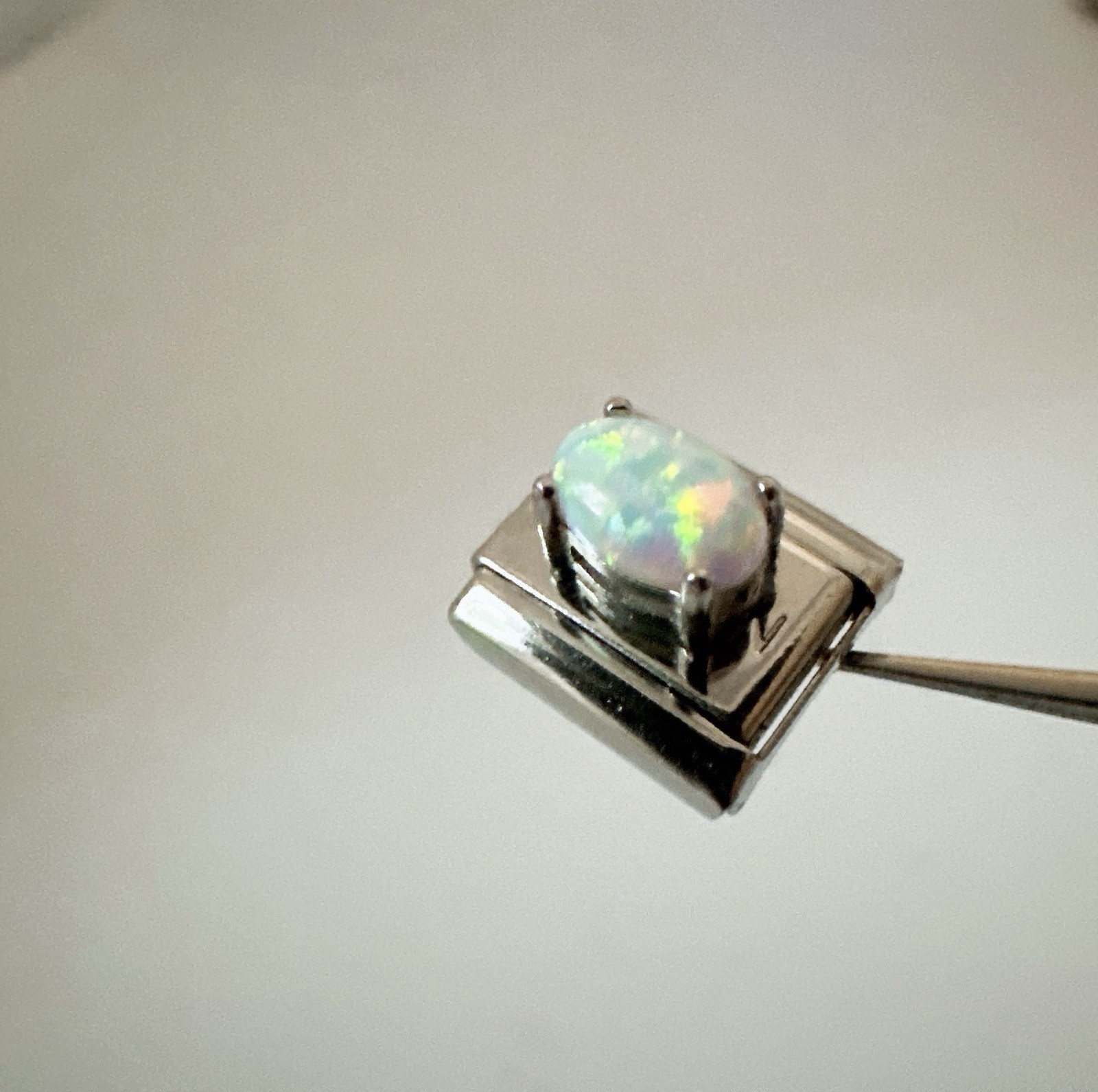 Nomination Bracelet Composable Link Charm Oval Opal Stone Custom-made