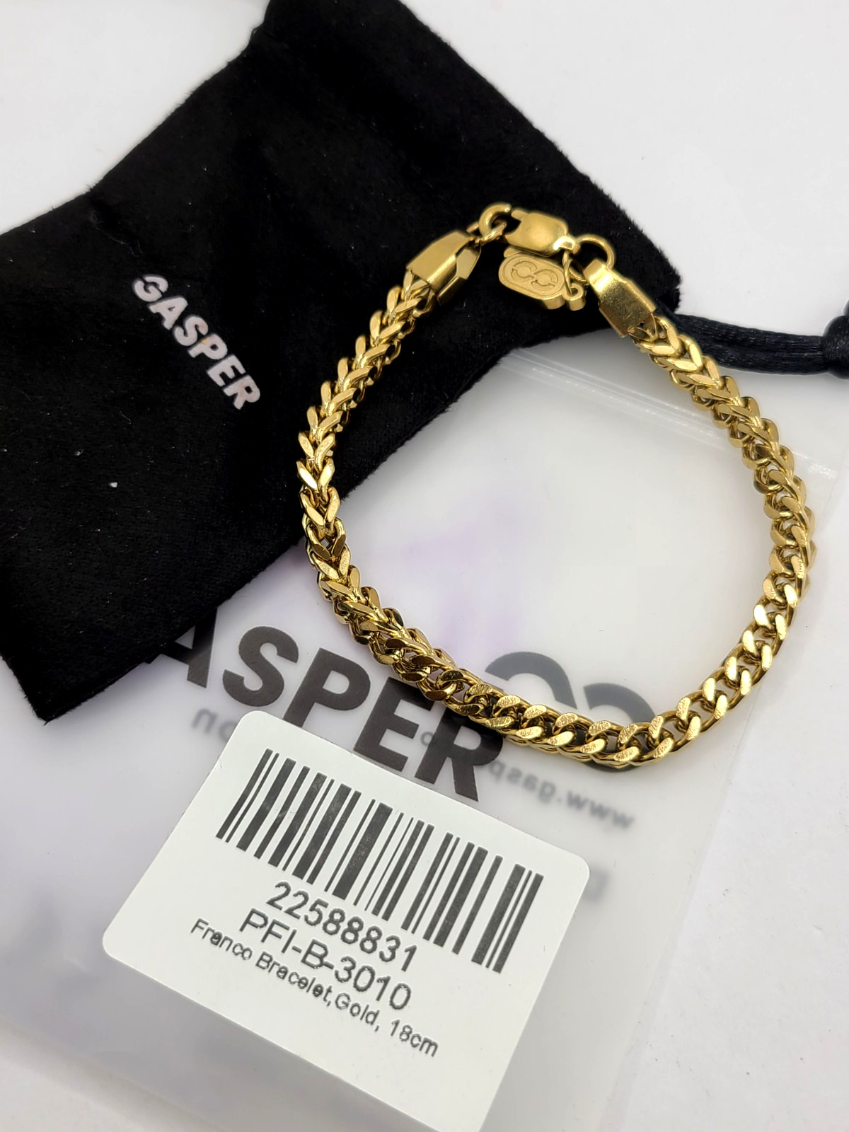 Gasper Franco Bracelet 18cm Gold Plated