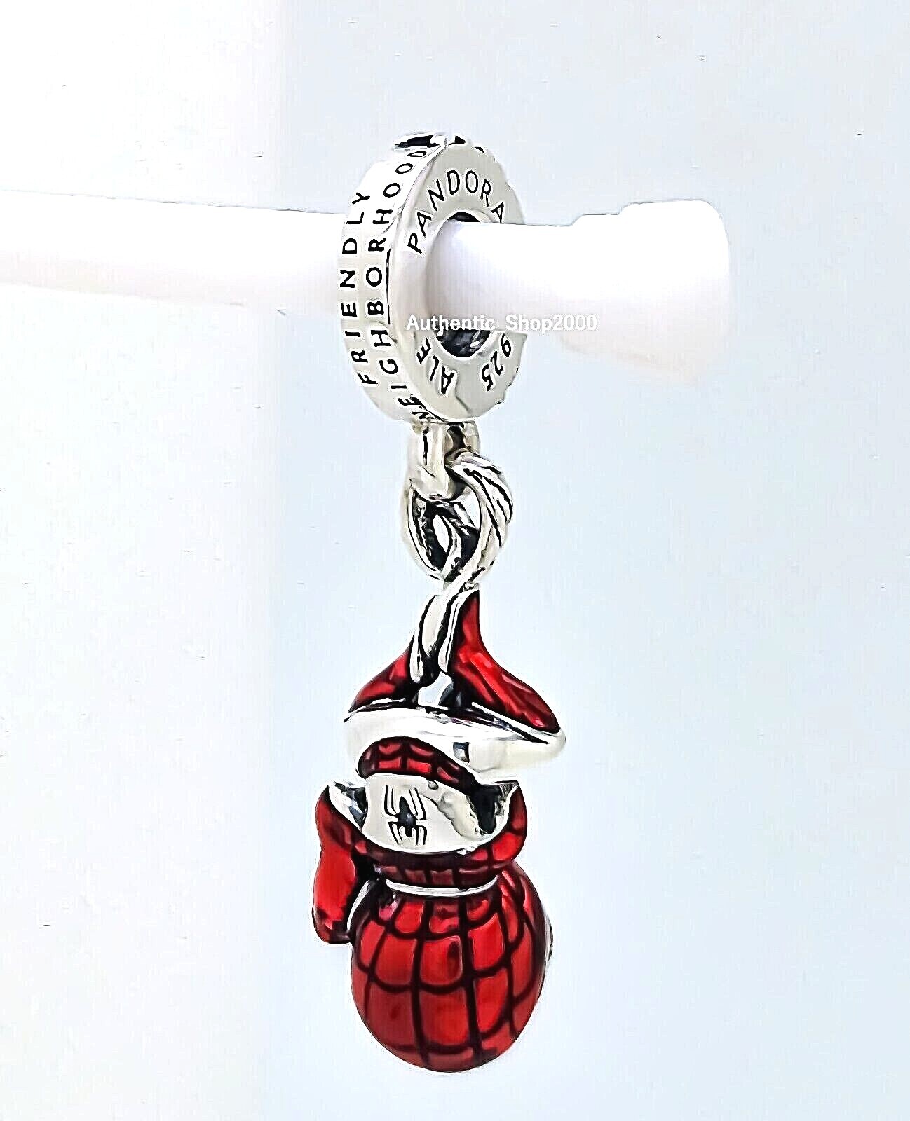 100% Authentic PANDORA 925 Marvel Hanging Spider-Man Dangle Charm 792323C01
