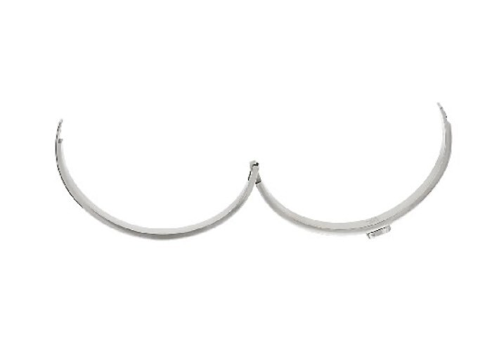 QVC Steel by Design Stainless Steel Crystal Initial ‘p’ Bangle Bracelet 7-1/4″
