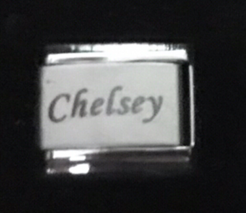 Chelsey Laser ITALIAN CHARM Name Link 9MM