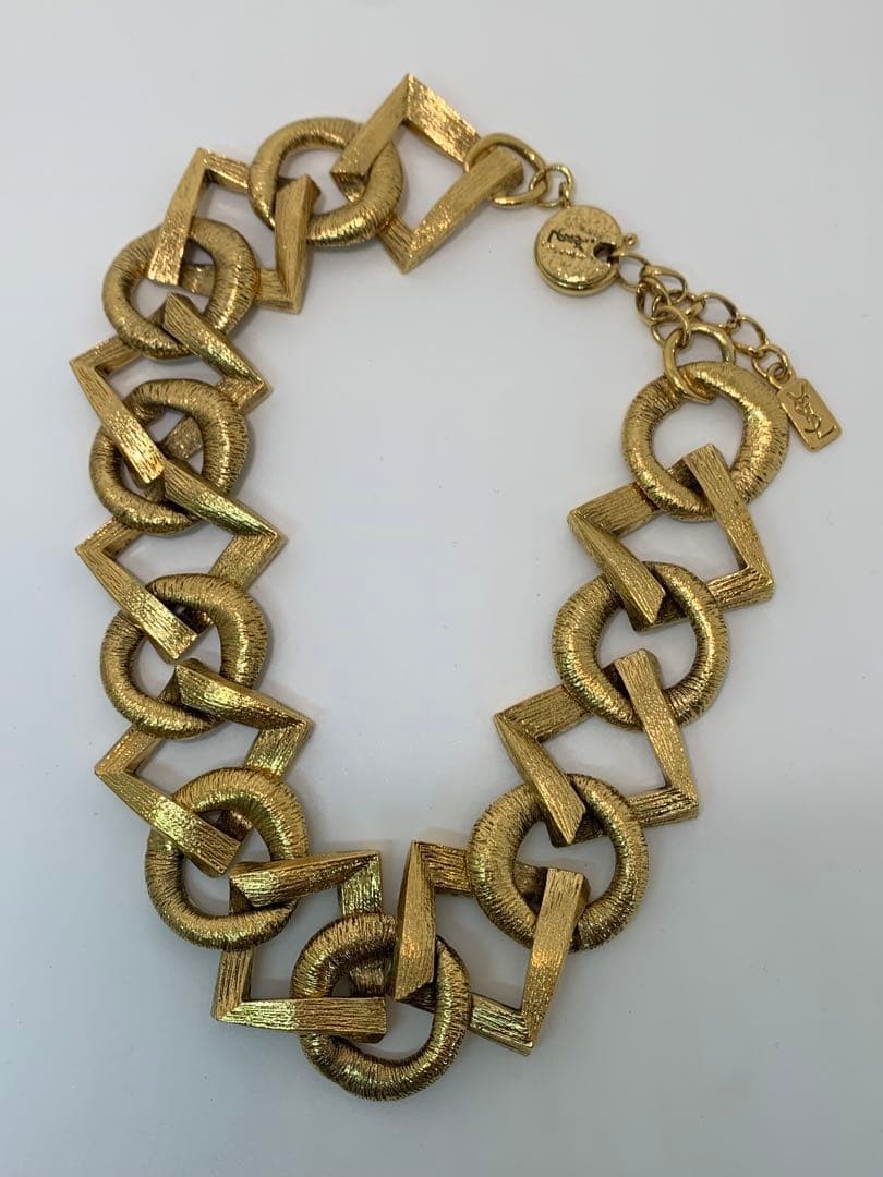 Yves Saint Laurent Gold Necklace Used Damaged Not specified