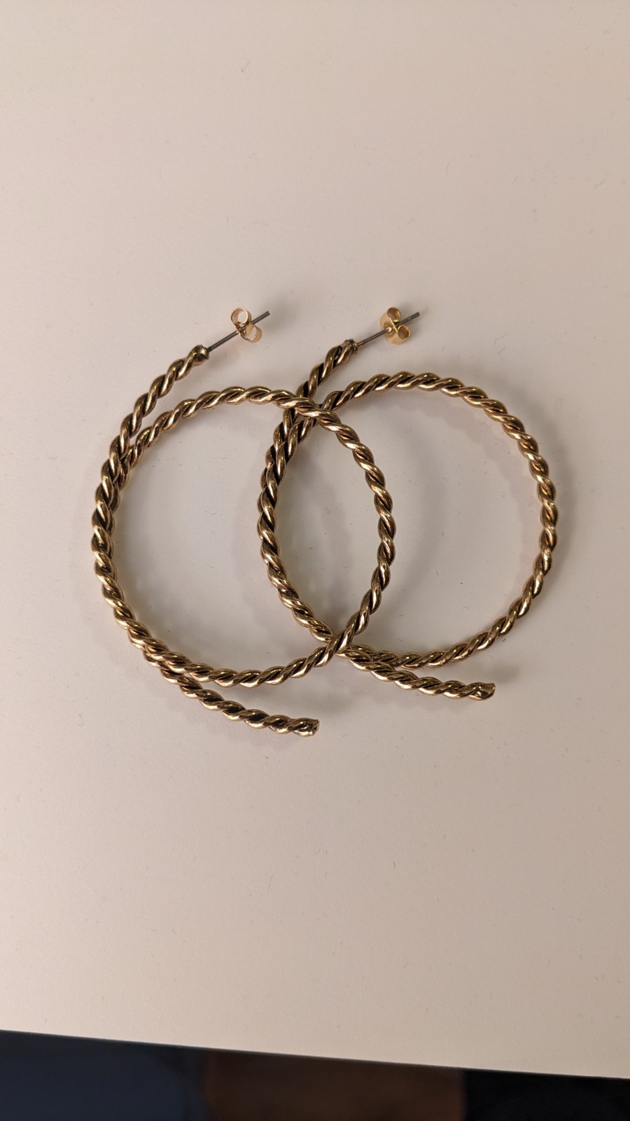 Justin Brand Gold Colored Twisted Loop Earrings Model 22123EJ2GLD NWT