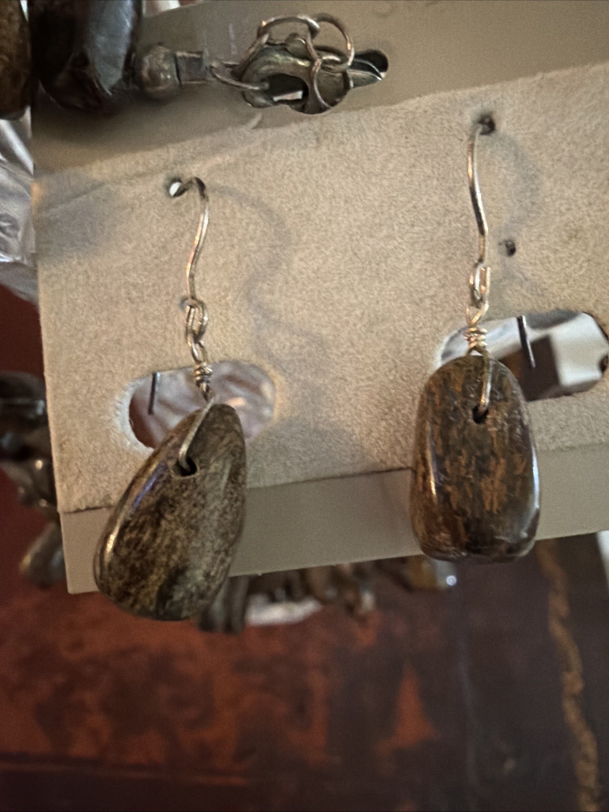 Bronzite Jasper 16 In Necklace & Earrings Set