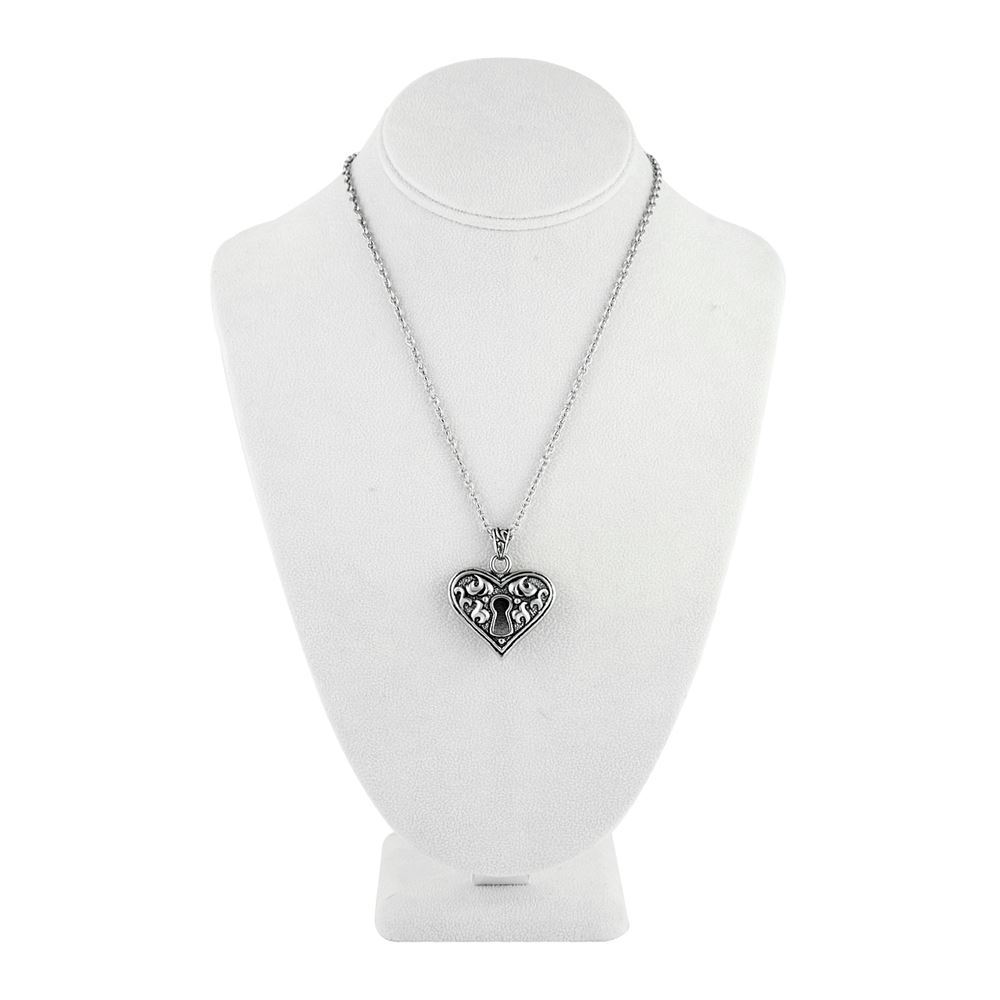 Heart necklace Keyhole Reversible stainless steel Pendant necklace By Controse