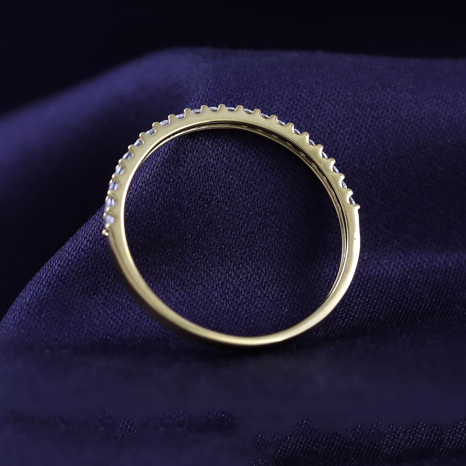 Stackable Eternity Band Ring Round Cut Simulated Diamond 925 Sterling Silver