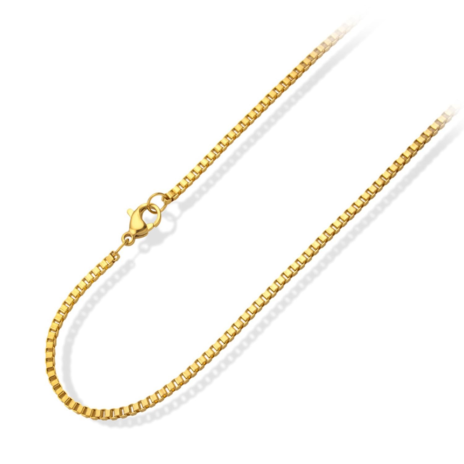 Stainless Steel Chain Necklace for , 2MM Square Link Chain Stainless Steel Ne…