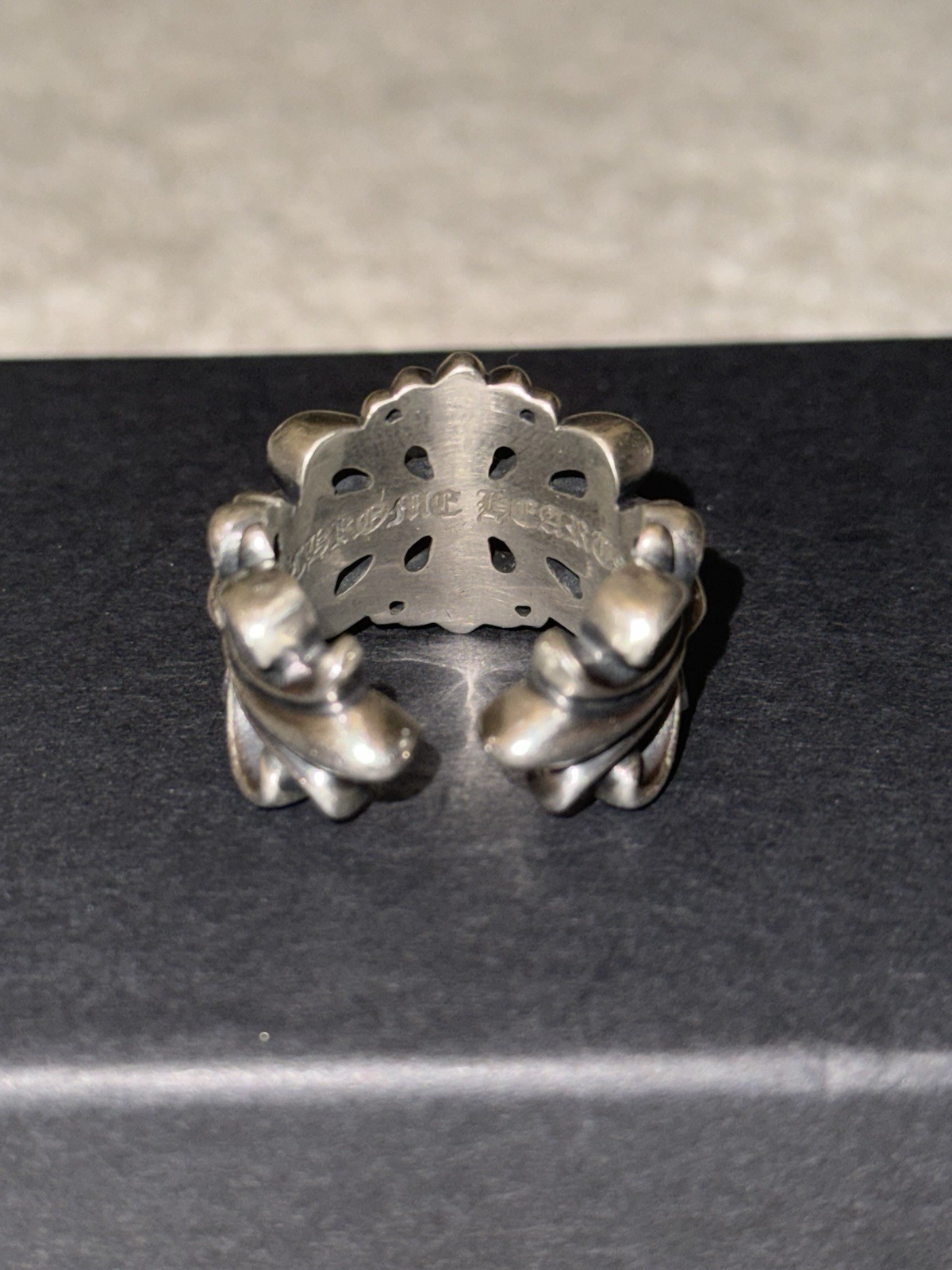 Chrome Hearts Double Floral Ring 925 Sterling Silver Pre-owned Size 10