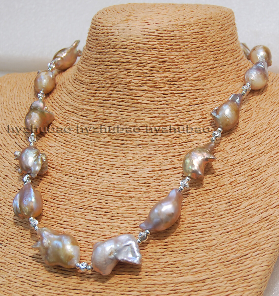 16″ 18″ 22″ 25″ Big 18-25mm Natural South Sea Purple Baroque Pearl Necklace AAA+