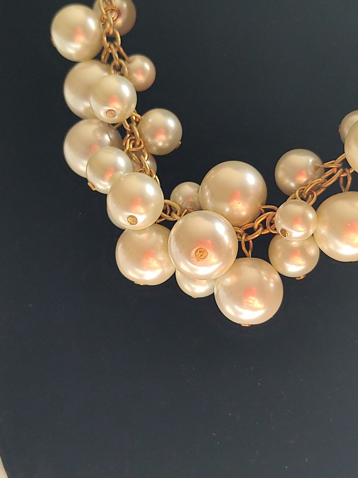 Thick Pearl Necklace. White Pearls. Faux Pearl Necklace.