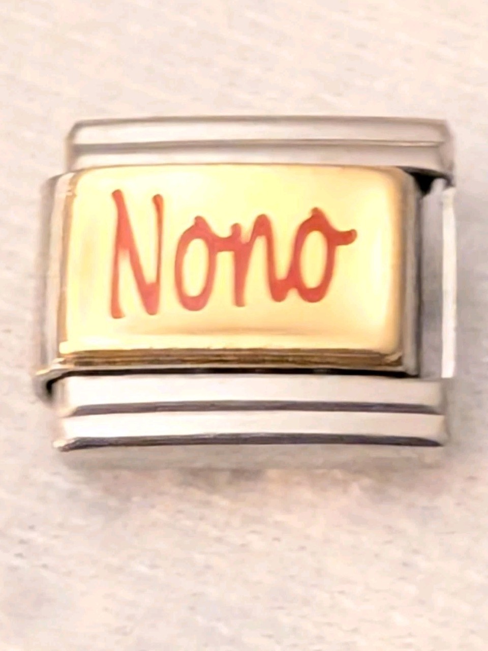 Authentic Casa D’Oro Nono Memory Memorial Italian Charm Classic 9mm Link E142